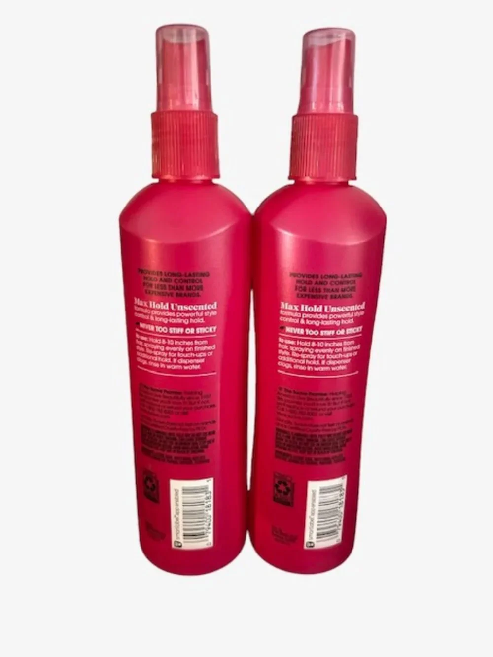 NEW 2 Suave Max Hold Non Aerosel Hairspray Unscented Long Lasting Hold 11 oz